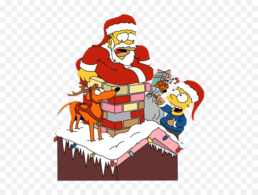 Simpsons Png - Homer Simpson As Santa,The Simpsons Png
