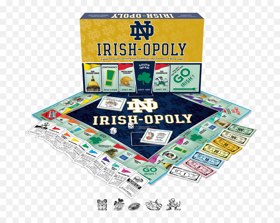 Irish - Opoly Notre Dame Monopoly Board Game Monopoly Png,Monopoly Money Png