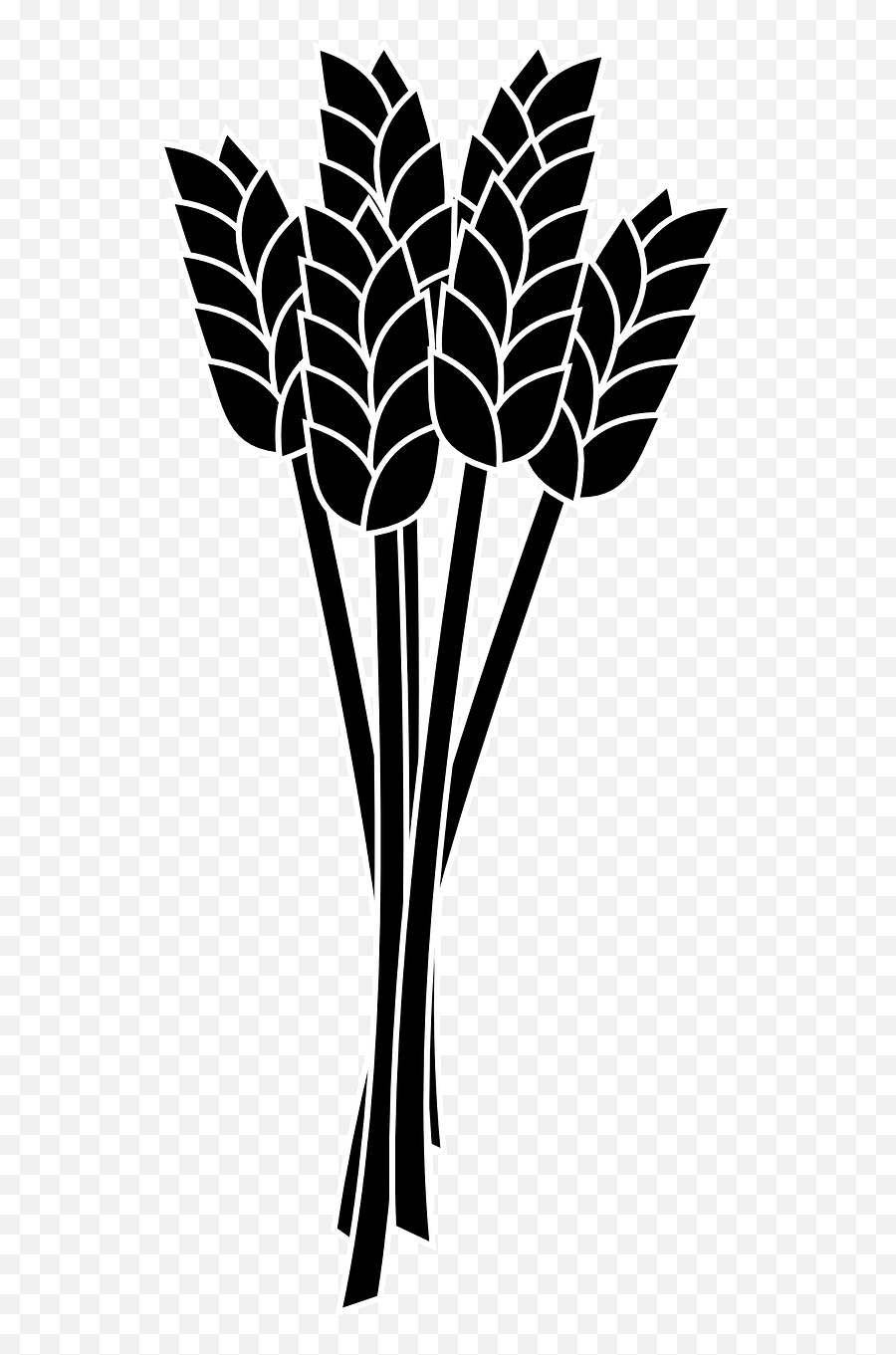 Wheat Spike Bunch Grain - Wheat Clipart Black And White Transparent Background Png,Spike Png