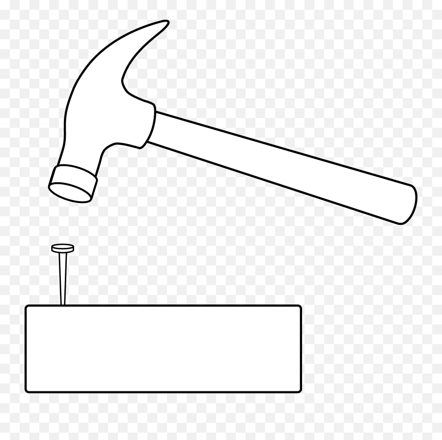 Library Of Nail And Hammer Clip Art Free Png Files - Draw A Hammer And Nails ,Hammer Clipart Png - free transparent png images 