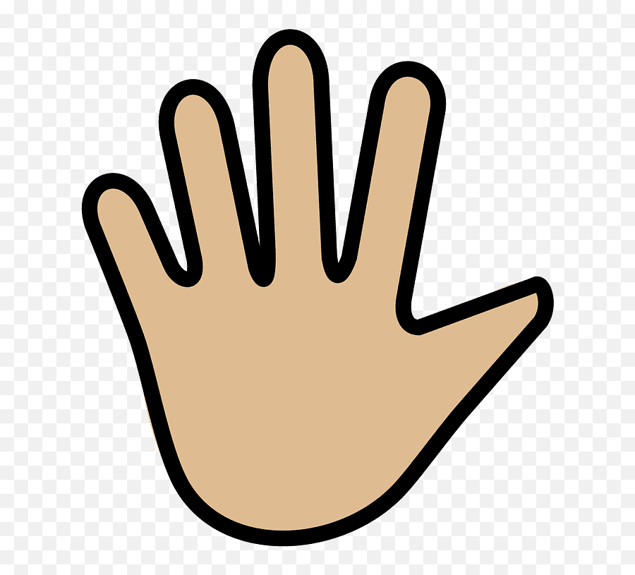 Hand With Fingers Splayed Emoji Clipart - Mão Clipart Png,Finger Transparent