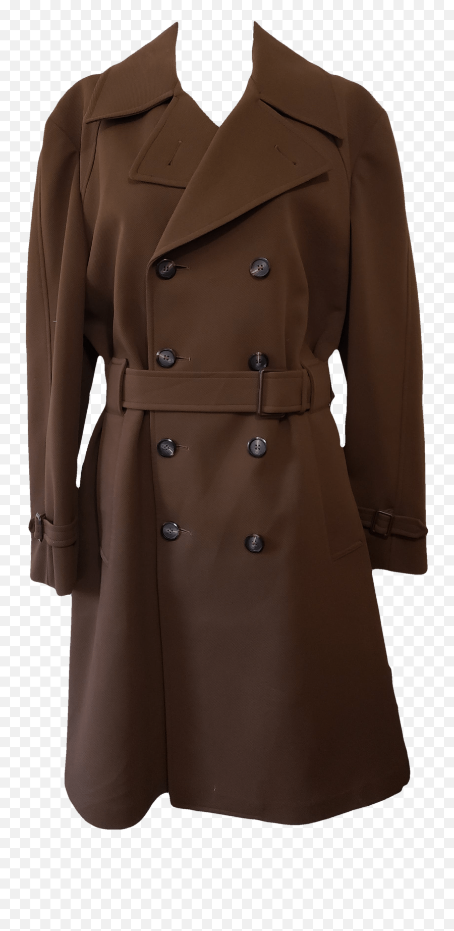 Brown Textured Double Breasted Trench - Overcoat Png,Trench Coat Png