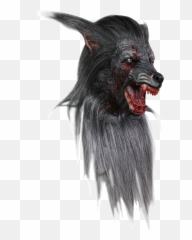 Download Hd Black Wolf Mask - Mascaras De Hombre Lobo Werewolf Mask Png,Lobo Png