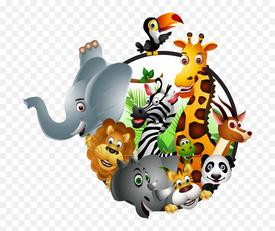 Animal Kingdom Clipart Safari Kid - Cartoon Wildlife Png Clip Art Safari Animals,Kingdom Png