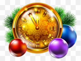Library Of Christmas Clock Free Stock Png Files - Christmas Clock Clip Art,Clock Clipart Transparent