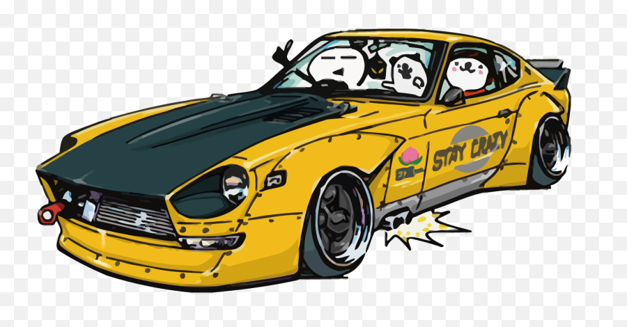 Car Vector Hd Image Free Png - Crazy Car Art 240z,Car Vector Png