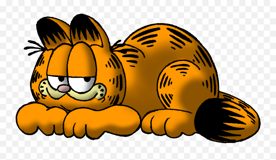 Download Hd Famous Cartoon Cats I Know Steemit Image Royalty - Garfield Cat Png,Lazy Png