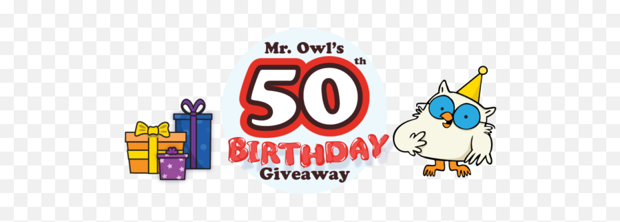 Mr Owlu00268217s 50th Birthday Giveaway - Freebie Mom Language Png,50th Birthday Png