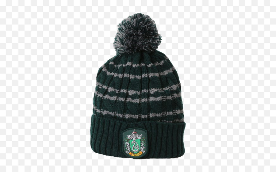Harry Potter Slytherin Logo Stripes Knit Beanie Hat Cap - Toque Png,Slytherin Logo Png