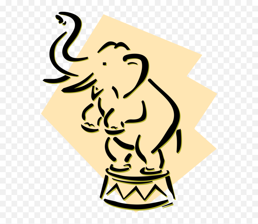 Circus Elephant - Vector Image Animal Figure Png,Circus Elephant Png