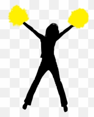 Silhouette Cheerleading Transparent Cartoon - Jingfm Cheerleader png