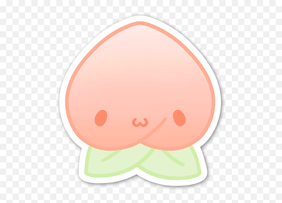 Kawaii Peach Sticker - Stickerapp Happy Png,Peach Transparent