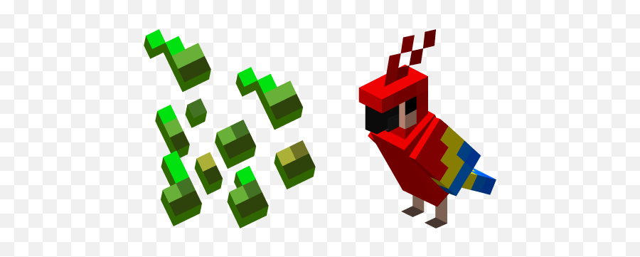 Minecraft Wheat Seeds And Red Parrot Cursor U2013 Custom - Minecraft Wheat Seeds Png,Minecraft Chest Png