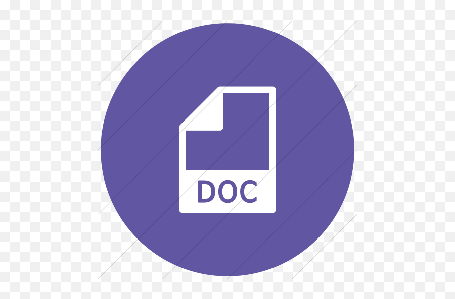 Purple Mime Types Document Doc Icon - Language Png,Document Icon Flat