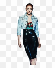 Sophie Turner Transparent Background - Sophie Turner Leather Skirt Png,Sophie Turner Png