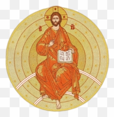 The Embroidered Icon Savior In Strength Round - Religion png