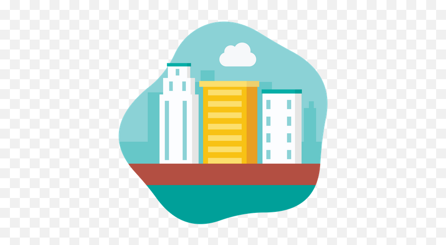 Buildings Icon - Download In Line Style Vertical Png,Town Icon Png