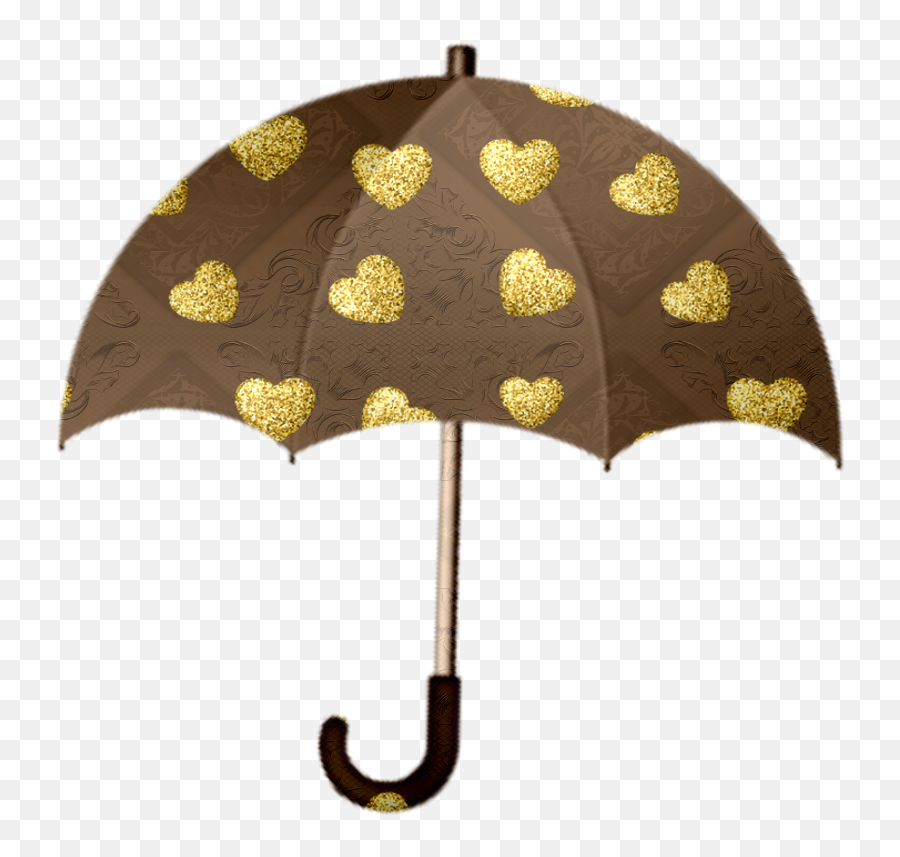 Monica Michielin Alphabets Brown Alphabet Golden Hearts And - Umbrella Clip Art No Background Png,Brooks Brothers Icon