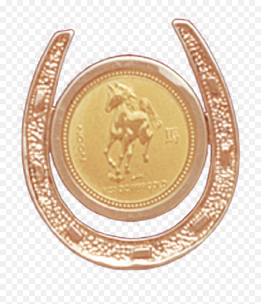 14k Gold Horseshoe Slide Bezel Maple Leaf 120oz Pendant - Solid Png,Panda Aim Icon