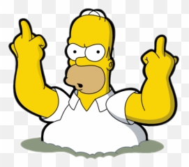 Homer Simpson Middle Finger - Homer Simpson Fuck You Png,Homer Simpson Png