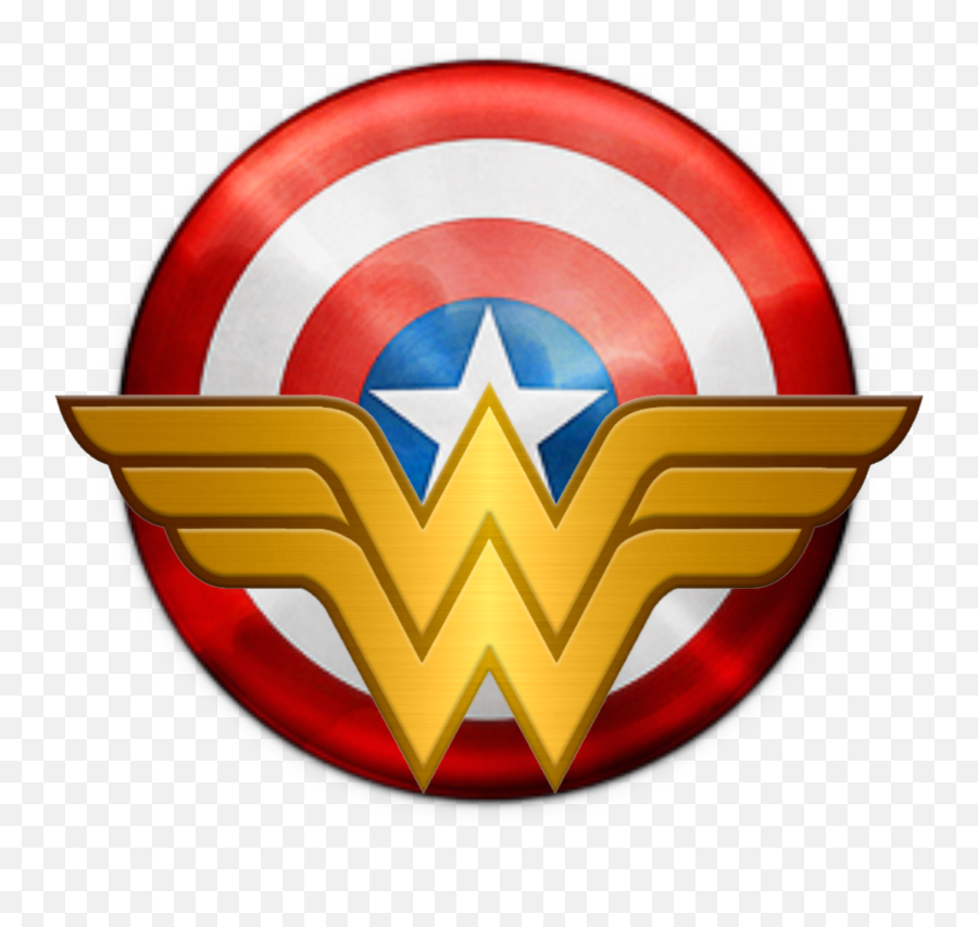 Captain America Wonder Woman Shield - Wonder Woman Super Women Png,Wonder Woman Logo Png