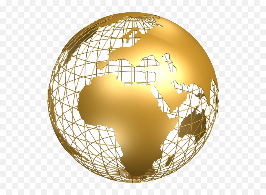 Download Gold Globe Png Jpg Black And - Transparent Globe Png,Gold Globe Png
