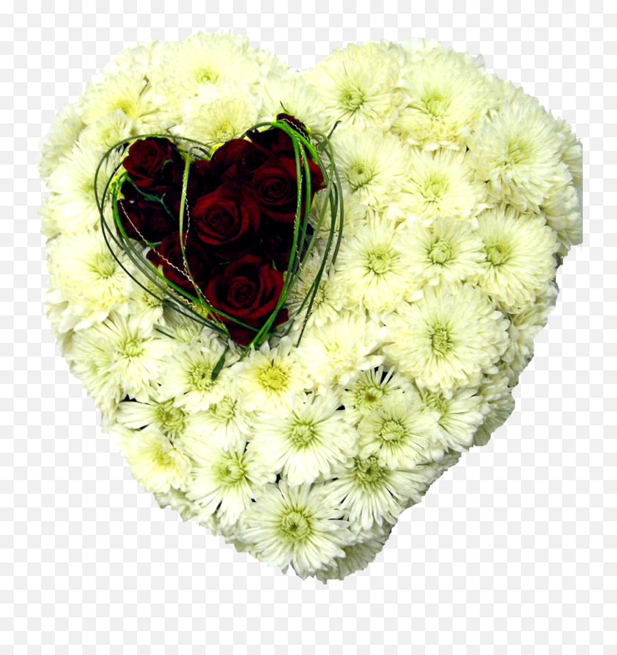 Download Heart Wreath Funeral Flowers - Flower Png,Funeral Flowers Png