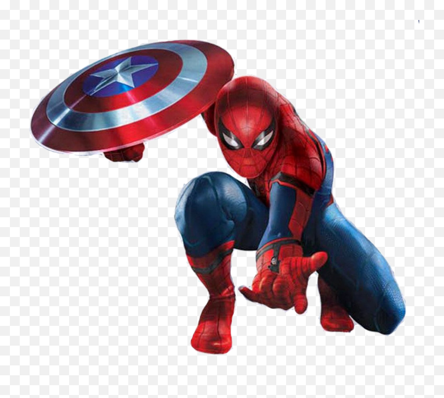 Superheroes Clipart Action Figure - Spider Man With Shield Png,Captain America Transparent Background