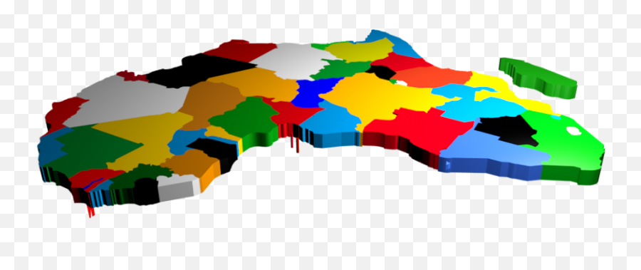 Africa Map Colored Free 3d Model - Blend Obj 3ds Free3d Graphic Design Png,Africa Map Png