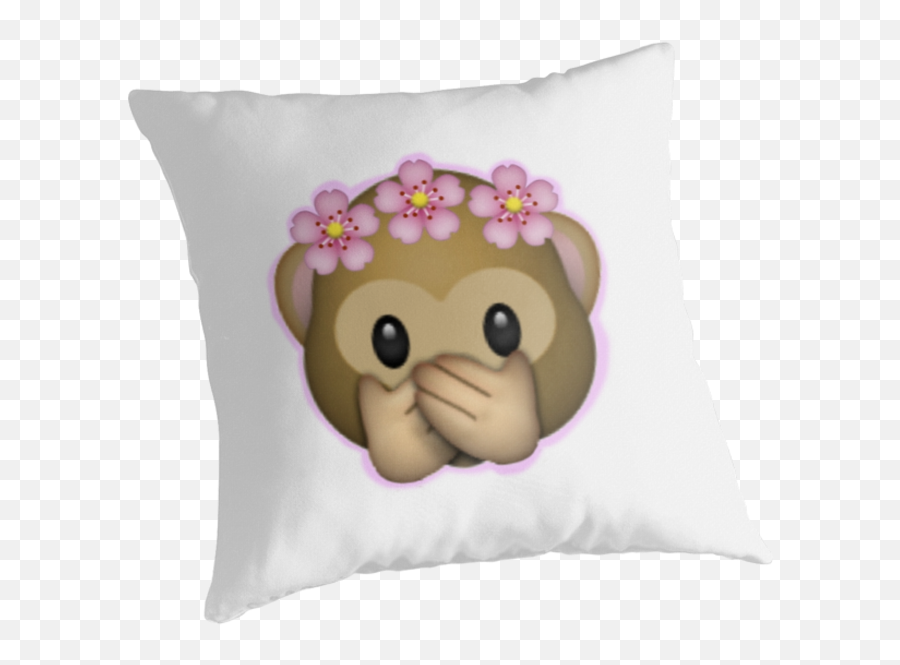 Emoji Monkey Flower Crown Edit By Zannahp - Flower Emoji Flower Crown Monkey Emoji Png,Monkey Emoji Png