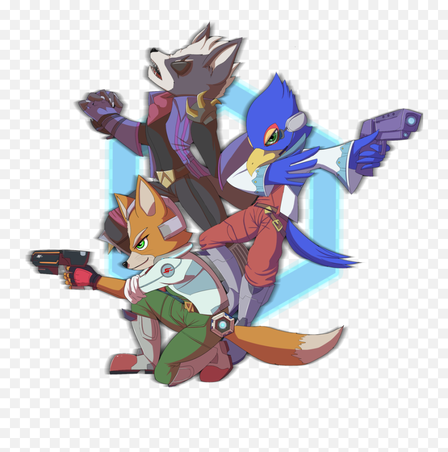 Starfox - Star Fox Falco And Wolf Png,Fox Mccloud Png