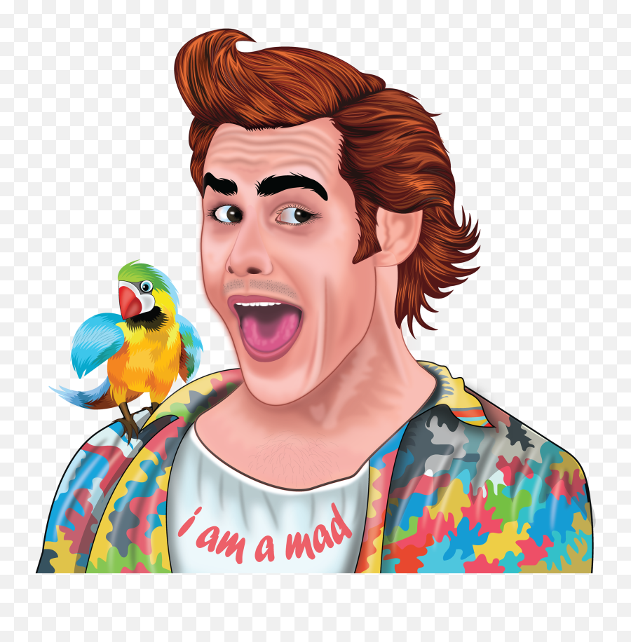 Vector Portrait Jim Carrey - Illustration Png,Jim Carrey Png