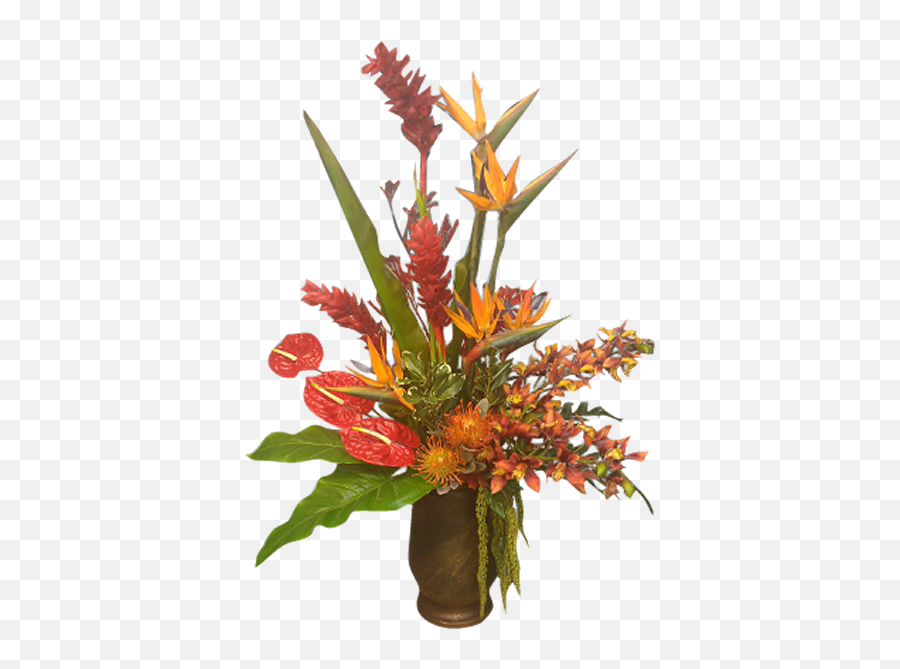 Tropical Flowers Png - Redorange Tropical Bouquet Artificial Flower,Tropical Flowers Png