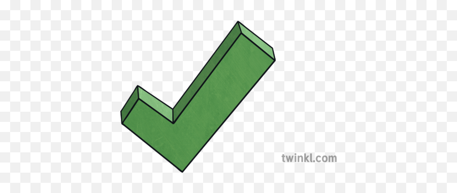 3d Shape Reasoning Tick Illustration - Twinkl Horizontal Png,Green Tick Png