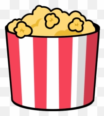 Free Movie Clipart - Transparent Background Cartoon Popcorn Png