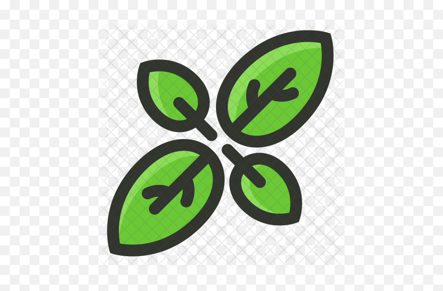 Herb Icon Of Colored Outline Style - Basil Icon Png,Herb Png