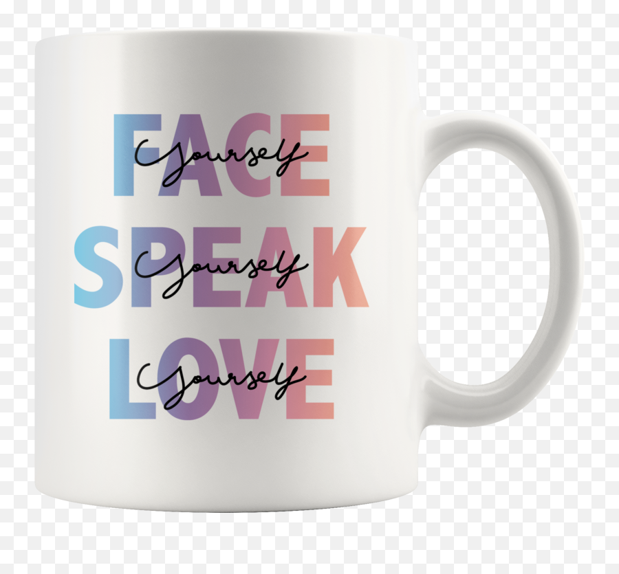 Face Yourself Speak Love Mug U2013 K - Generation Love Yourself Speak Yourself Quotes Png,Bts Love Yourself Logo