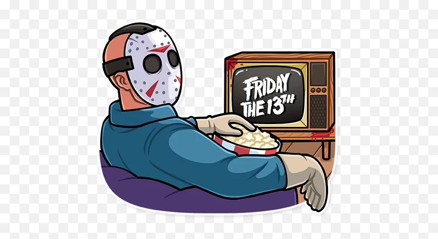 Telegram Sticker 23 From Collection Jason Voorhees - Jason Voorhees Sticker Telegram Png,Jason Voorhees Transparent