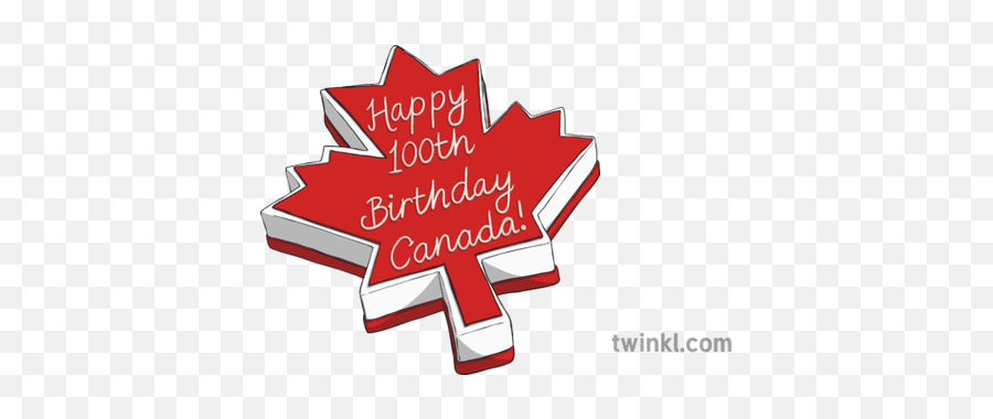 Maple Leaf Birthday Cake Illustration - Twinkl Maple Leaf Png,Red Leaf Logo