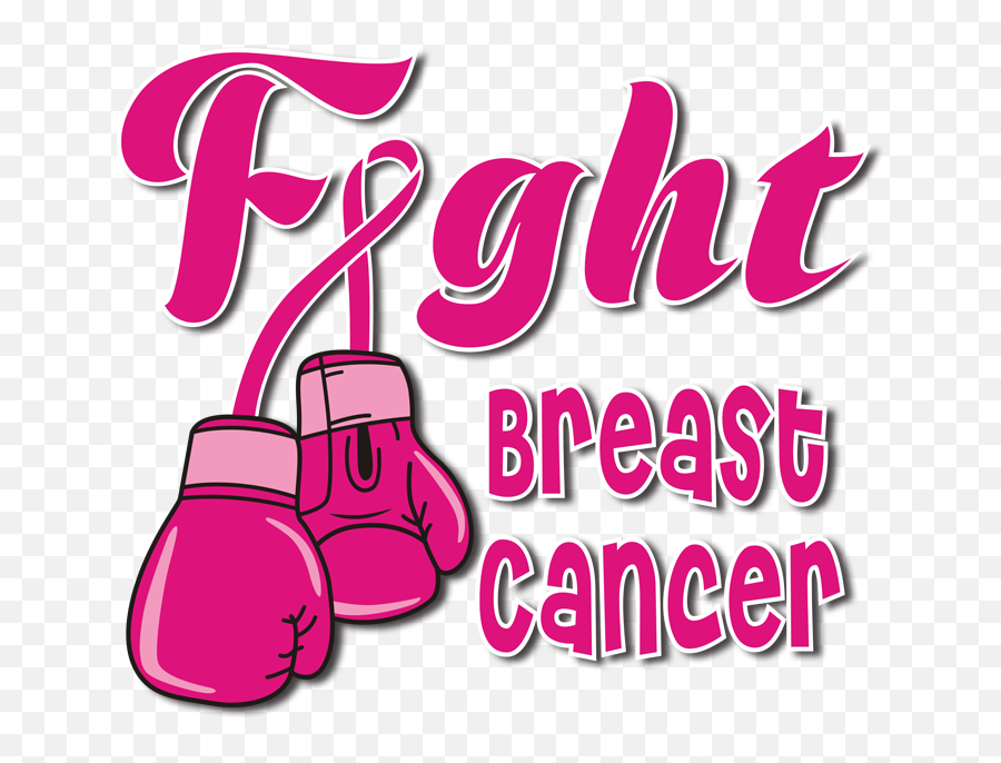 Fight Breast Cancer Pink Ribbon Themed Hot Press Desgin1 - Breast Cancer Boxing Gloves Clipart Png,Breast Cancer Awareness Ribbon Png