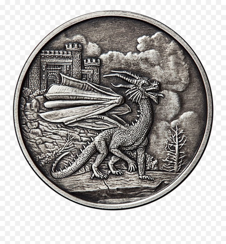 Discontinued Coin Art Silver Coins For Sale Antique - Dragon Png,Dragon Lore Png