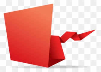 Red Origami Paper Banner - Banners Png
