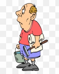 Chores Clip Art - Man Doing Household Clipart png