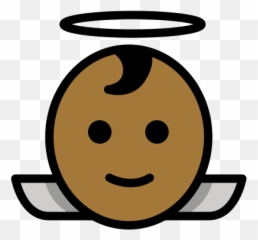 Baby Angel Medium - dark Skin Tone Emoji Happy png