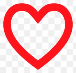 Vector Image Of Red Heart With Thick Outline Public - Thick Red Heart Outline png