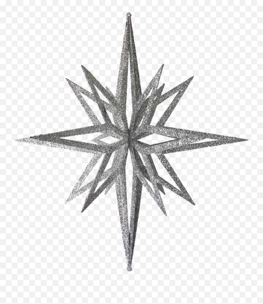 Star 3d Silver Glitter - Easy 3d Star Drawing Png,Glitter Stars Png