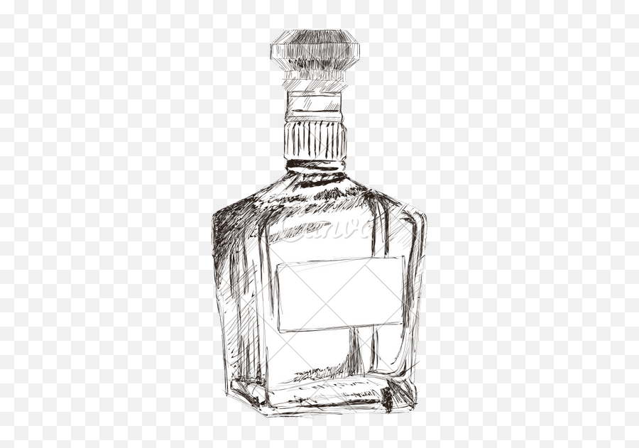 Liquor Bottle Sketch Icon - Canva Png,Liquor Bottle Icon