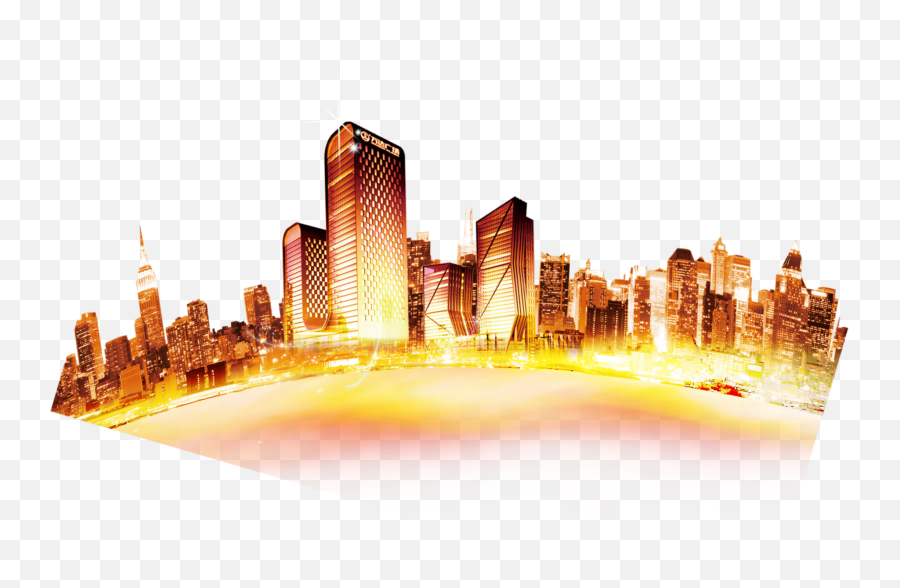 Mq Golden City Town Night 276900340010211 By Qoutesforlife - City Png,City Skyline Icon