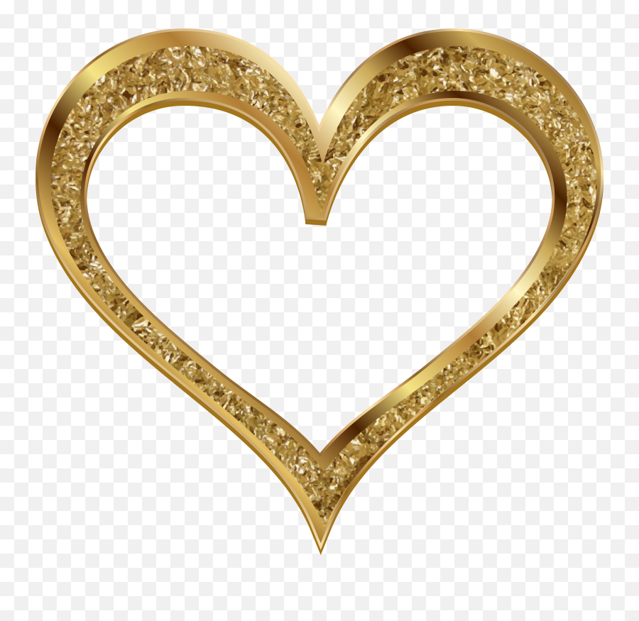 Gold Heart Clipart Png Pngs