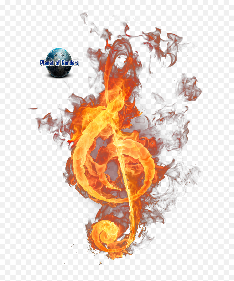 Download Hd Nota Musical Em Chamas - Fire Music Symbols Transparent Fire Music Png,Music Symbols Png